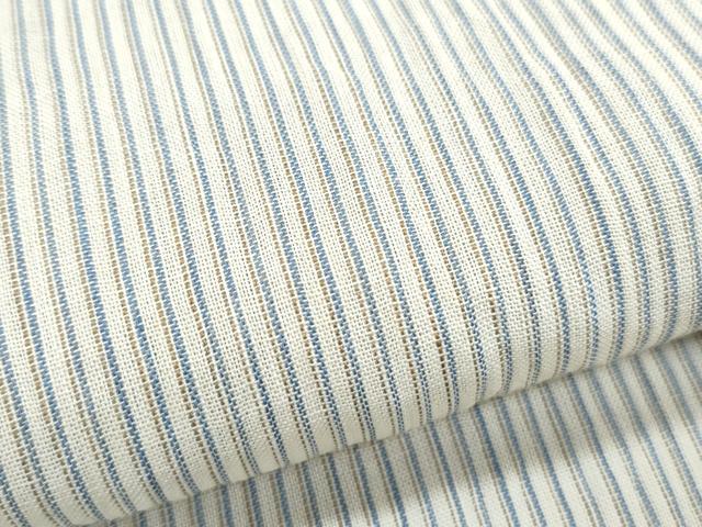平和屋着物＊夏物　本場小千谷ちぢみ　縞　麻　逸品　CABJ1027th