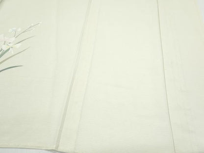 平和屋着物＊夏物　訪問着　絽　友禅　草花文　暈し染め　正絹　逸品　CABJ1028th