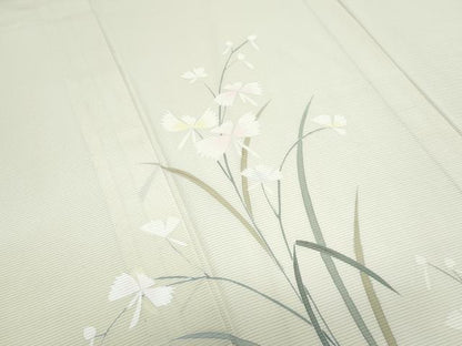 平和屋着物＊夏物　訪問着　絽　友禅　草花文　暈し染め　正絹　逸品　CABJ1028th