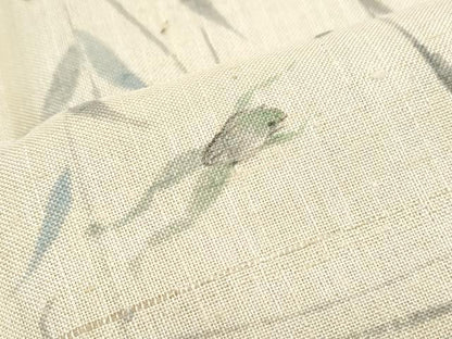平和屋着物＊夏物　訪問着　生紬　紗　手描き　枝垂れ柳動物文　正絹　逸品　CABJ1029th