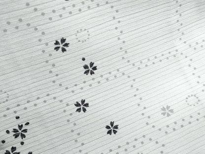 平和屋着物＊夏物　小紋　絽　市松舞花文　正絹　逸品　CABJ1030th