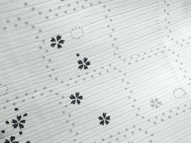 平和屋着物＊夏物　小紋　絽　市松舞花文　正絹　逸品　CABJ1030th