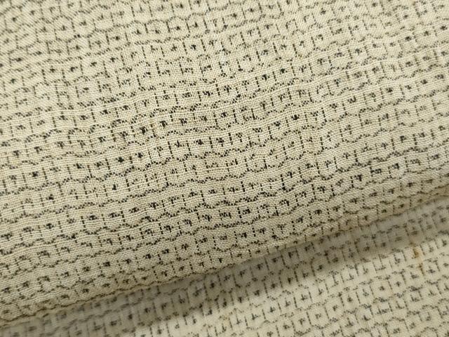 平和屋着物＊夏物　男性　本場小千谷ちぢみ　80亀甲　総詰め　麻　逸品　CABJ1036th