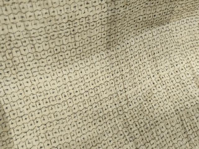 平和屋着物＊夏物　男性　本場小千谷ちぢみ　80亀甲　総詰め　麻　逸品　CABJ1036th