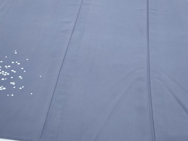 平和屋着物＊夏物　訪問着　絽　刺繍　草花文　金銀彩　正絹　逸品　CABJ1041th