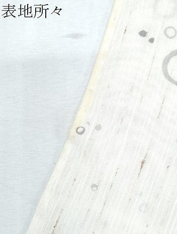 平和屋着物＊夏物　小紋　ぜんまい紬　紗　丸文　正絹　逸品　CABJ1042th