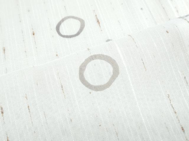 平和屋着物＊夏物　小紋　ぜんまい紬　紗　丸文　正絹　逸品　CABJ1042th
