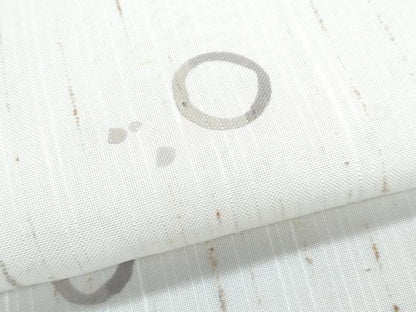 平和屋着物＊夏物　小紋　ぜんまい紬　紗　丸文　正絹　逸品　CABJ1042th