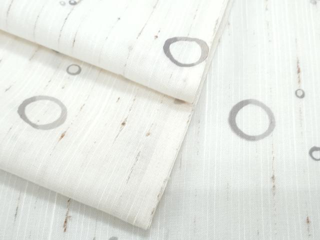 平和屋着物＊夏物　小紋　ぜんまい紬　紗　丸文　正絹　逸品　CABJ1042th