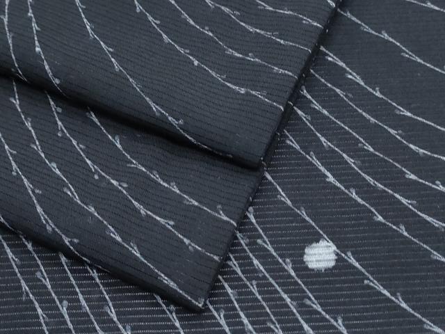 平和屋着物＊夏物　小紋　絽　吉祥文　黒地　正絹　逸品　CABJ1044th