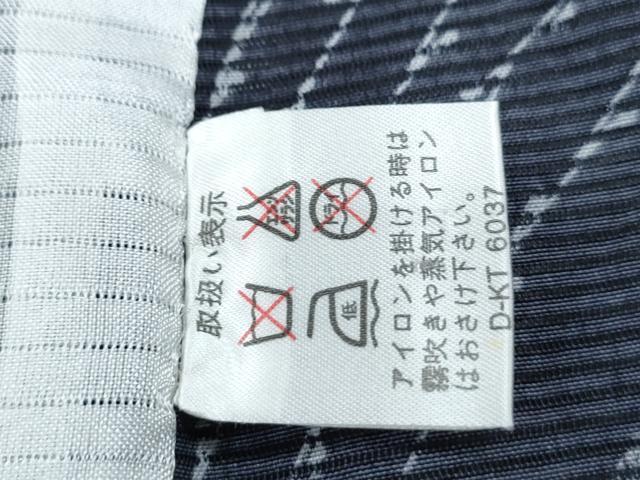 平和屋着物＊夏物　小紋　絽　吉祥文　黒地　正絹　逸品　CABJ1044th