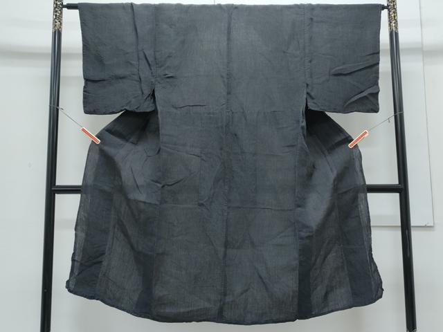 平和屋着物＊夏物　男性　上布　縞　正絹　逸品　CABJ1054th