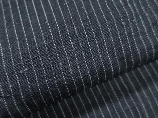 平和屋着物＊夏物　男性　上布　縞　正絹　逸品　CABJ1054th