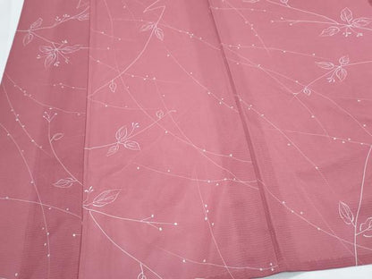 平和屋着物＊夏物　小紋　絽　草花文　正絹　逸品　CABJ1063th
