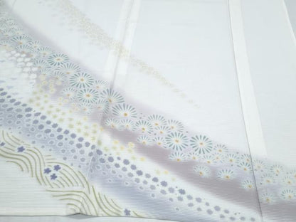平和屋着物＊夏物　訪問着　絽　舞花文　正絹　逸品　CABJ1064th