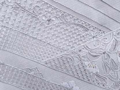 平和屋着物＊夏物　中国三大刺繍　スワトウ刺繍　総刺繍　訪問着　紗紬　草花文　金糸　正絹　逸品　CABJ1065th