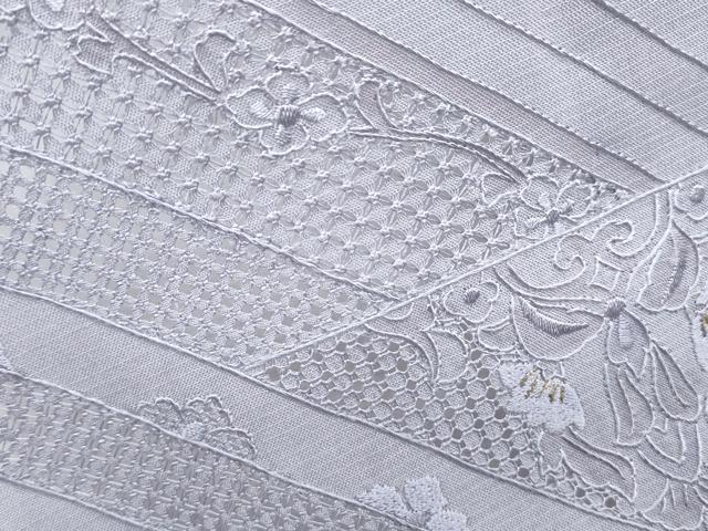 平和屋着物＊夏物　中国三大刺繍　スワトウ刺繍　総刺繍　訪問着　紗紬　草花文　金糸　正絹　逸品　CABJ1065th