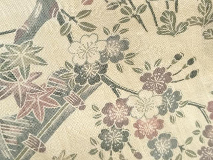 平和屋着物＊夏物　上布　枝花文　麻　逸品　CABJ1067th