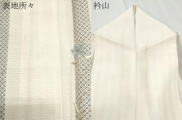 平和屋着物＊夏物　訪問着　刺繍　絽　草花文　正絹　逸品　CABJ1069th