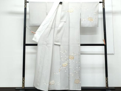 平和屋着物＊夏物　銀座きしや　訪問着　絽縮緬　文箱花文　金彩　正絹　逸品　CABJ1071th