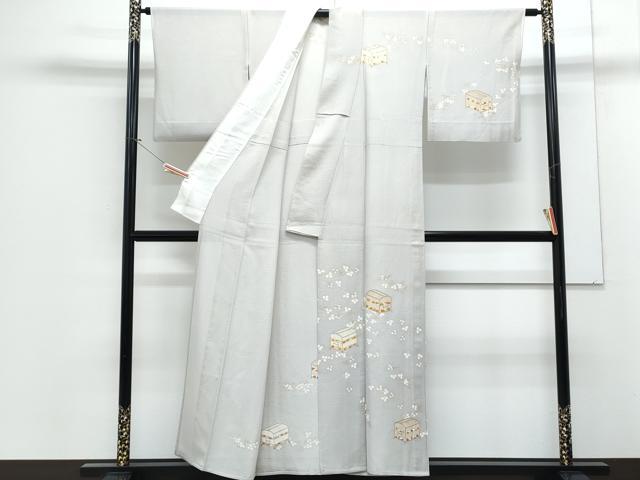 平和屋着物＊夏物　銀座きしや　訪問着　絽縮緬　文箱花文　金彩　正絹　逸品　CABJ1071th