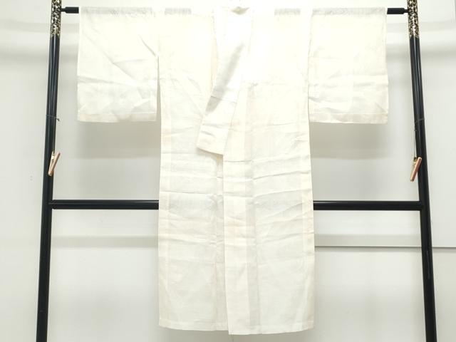 平和屋着物＊夏物　長襦袢　流水花紋紗　象牙色　麻　逸品　CABJ1072th