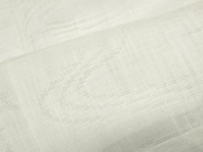 平和屋着物＊夏物　長襦袢　流水花紋紗　象牙色　麻　逸品　CABJ1072th