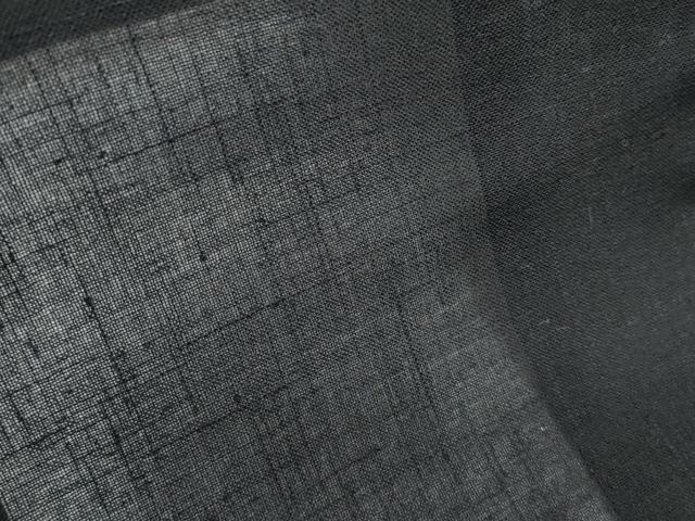 平和屋着物＊夏物　紗紬　暗黒色　正絹　逸品　CABJ1073th