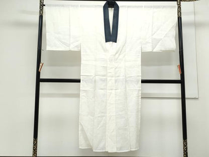 平和屋着物＊夏物　男性　長襦袢　絽　象牙色　麻　逸品　CABJ1074th