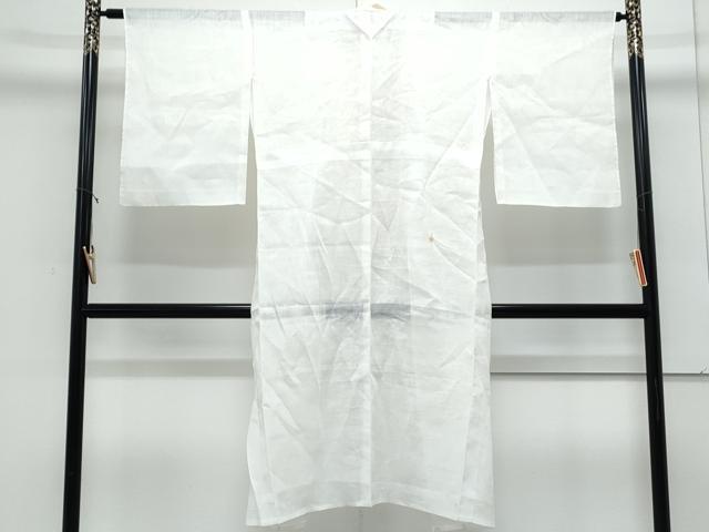 平和屋着物＊夏物　長襦袢　流水花紋紗　象牙色　麻　逸品　CABJ1076th