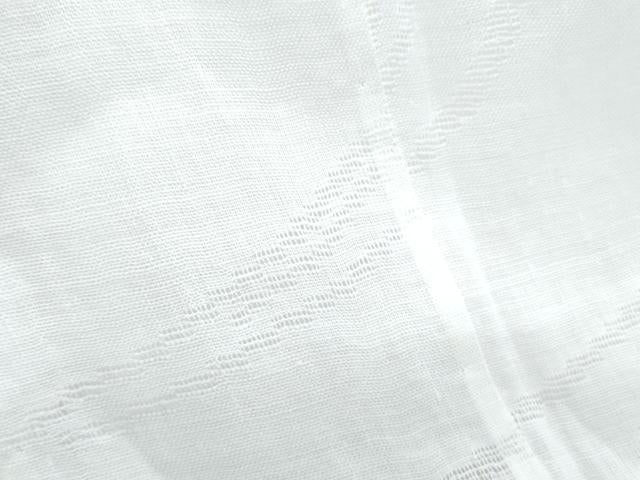 平和屋着物＊夏物　長襦袢　流水花紋紗　象牙色　麻　逸品　CABJ1076th