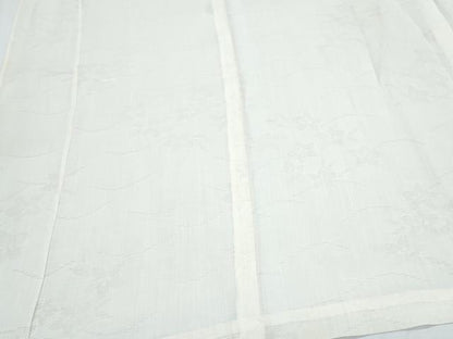 平和屋着物＊夏物　長襦袢　草花紋紗　象牙色　麻　逸品　CABJ1078th