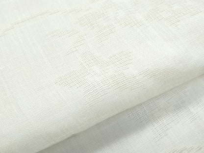 平和屋着物＊夏物　長襦袢　草花紋紗　象牙色　麻　逸品　CABJ1078th