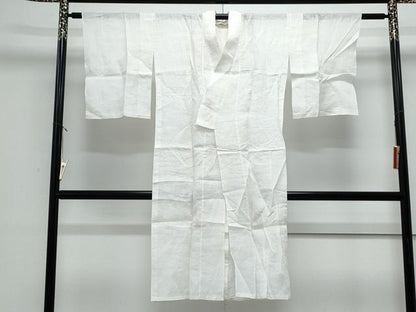 平和屋着物＊夏物　長襦袢　流水紋紗　象牙色　麻　逸品　CABJ1080th