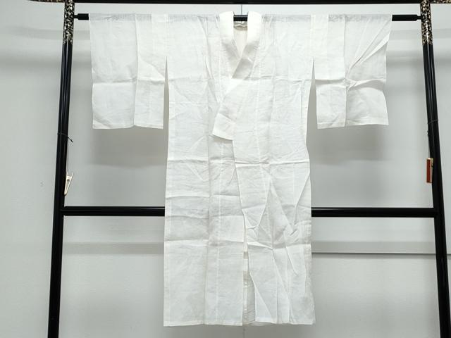 平和屋着物＊夏物　長襦袢　流水紋紗　象牙色　麻　逸品　CABJ1080th