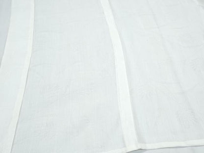 平和屋着物＊夏物　長襦袢　草花紋紗　象牙色　麻　逸品　CABJ1082th