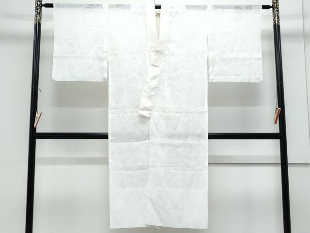 平和屋着物＊夏物　長襦袢　流水草葉紋紗　象牙色　洗える着物　CABJ1083th