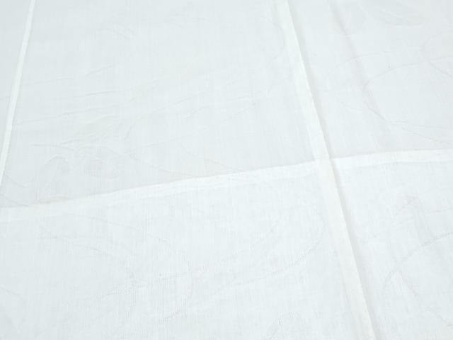 平和屋着物＊夏物　長襦袢　流水草葉紋紗　象牙色　洗える着物　CABJ1083th