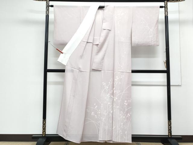 平和屋着物＊夏物　訪問着　絽　草花文　正絹　逸品　CABJ1084th