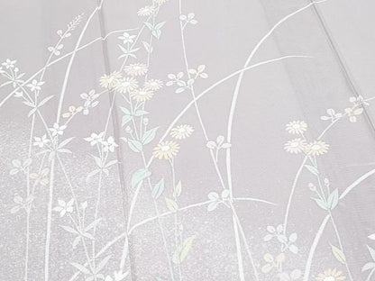 平和屋着物＊夏物　訪問着　絽　草花文　正絹　逸品　CABJ1084th