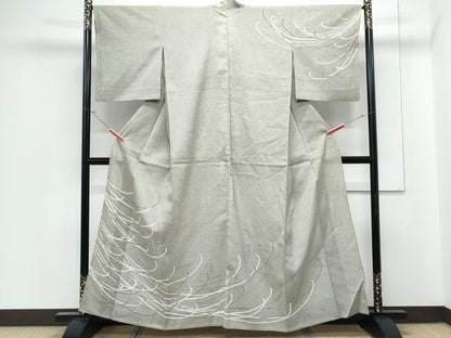 平和屋着物＊夏物　訪問着　生紬　紗　乱菊　正絹　逸品　CABJ1085th