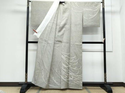 平和屋着物＊夏物　訪問着　生紬　紗　乱菊　正絹　逸品　CABJ1085th