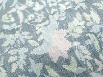 平和屋着物＊夏物　本場小千谷ちぢみ　草花文　麻　逸品　CABJ1088th