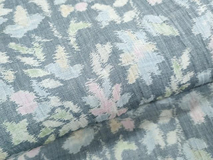 平和屋着物＊夏物　本場小千谷ちぢみ　草花文　麻　逸品　CABJ1088th