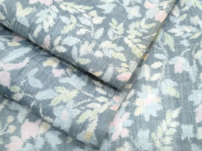 平和屋着物＊夏物　本場小千谷ちぢみ　草花文　麻　逸品　CABJ1088th