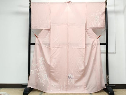 平和屋着物＊夏物　訪問着　絽　草花文　正絹　逸品　CABJ1089th