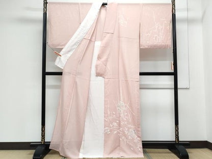 平和屋着物＊夏物　訪問着　絽　草花文　正絹　逸品　CABJ1089th