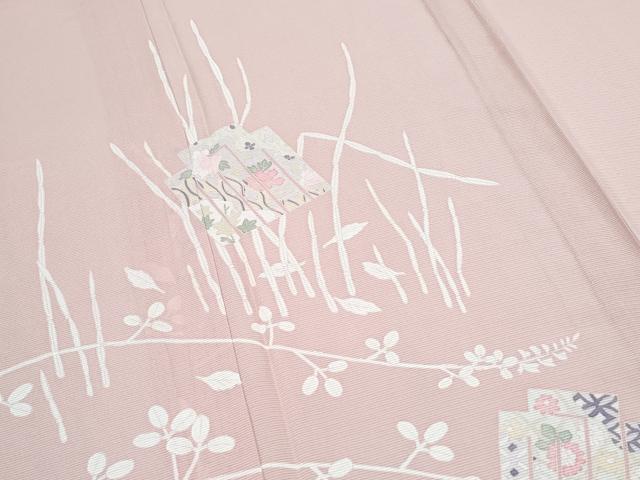 平和屋着物＊夏物　訪問着　絽　草花文　正絹　逸品　CABJ1089th