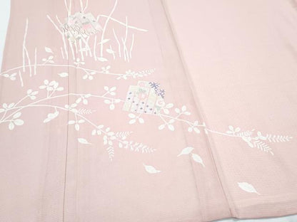 平和屋着物＊夏物　訪問着　絽　草花文　正絹　逸品　CABJ1089th