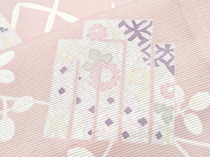 平和屋着物＊夏物　訪問着　絽　草花文　正絹　逸品　CABJ1089th